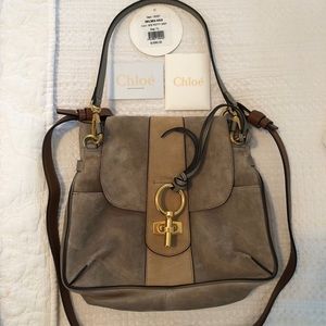 CHLOE suede cross body bag Motty Grey